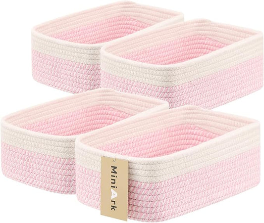 Small Storage Baskets for Organizing | Closet Organizer Bins | Shelf Toy Basket by MiniArkStorageBasketsHome