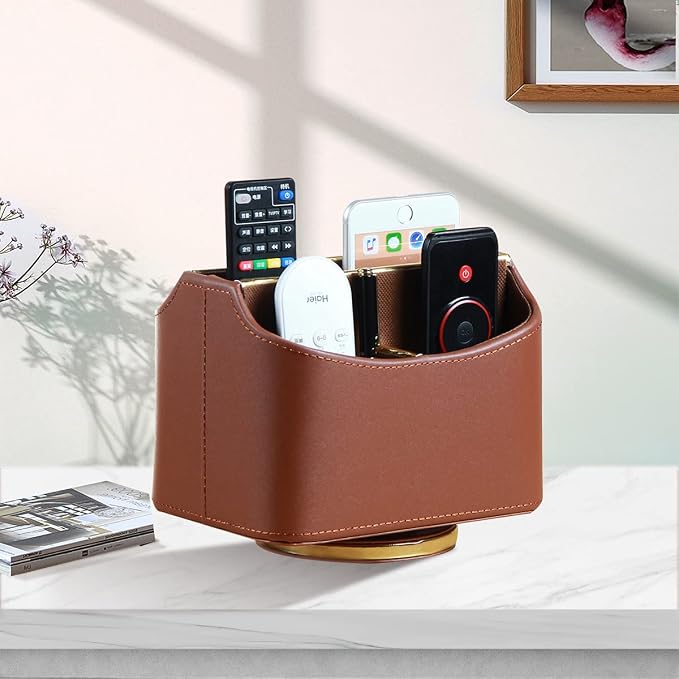 YAPISHI Remote Control Holder, Swivel Desk Organizer and Accessories Decorations - Image 7