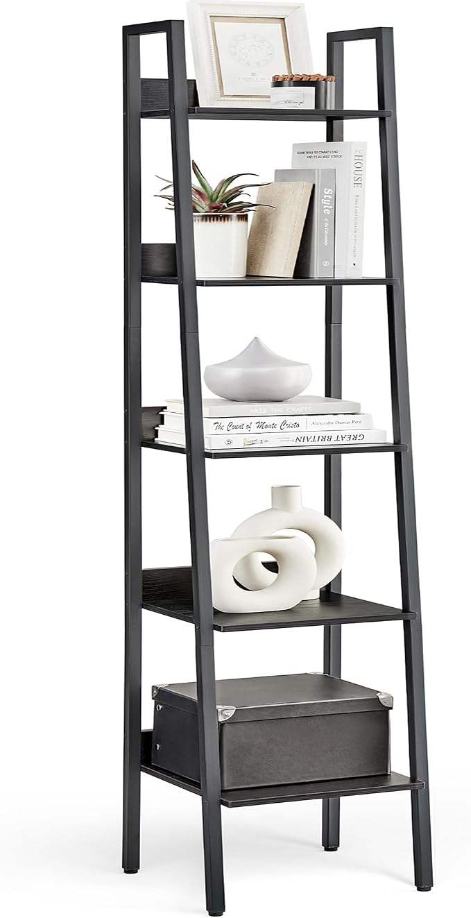 VASAGLE Bookshelf, 5-Tier Narrow Book Shelf, 11.8 x 13.3 x 66.9 Inches by VASAGLEbySONGMICSHOME