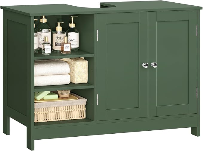 TEENFON 35.4" Pedestal Sink Storage Cabinet by TEENFON