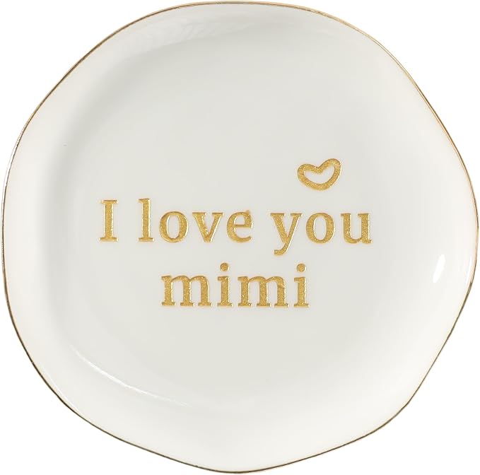HOME SMILE Mimi Gifts for Grandma Mother's Day-I love You Mimi Ring Dish-Mimi by HOMESMILE