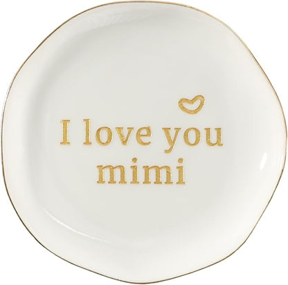HOME SMILE Mimi Gifts for Grandma Mother's Day-I love You Mimi Ring Dish-Mimi by HOMESMILE