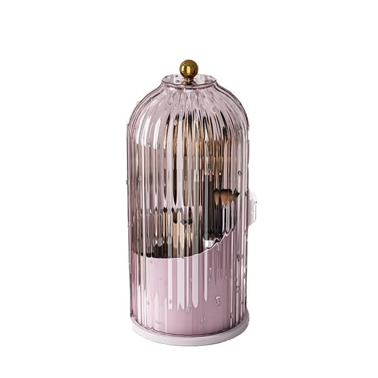 GAXmi Makeup Brush Holder with Lid Cosmetic Tools Organizer 360 Rotating by GAXmi