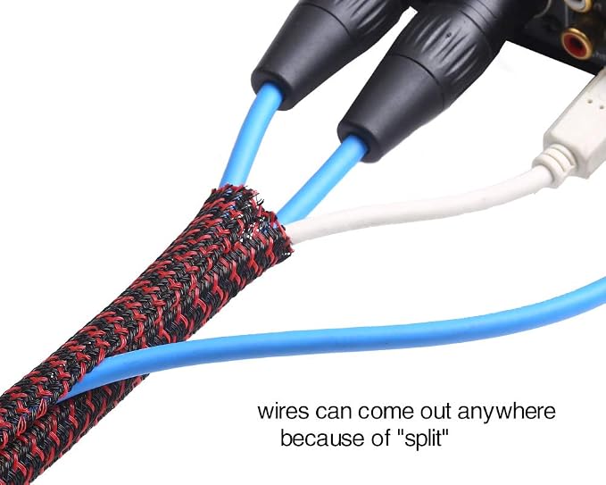 Alex Tech 25ft - 1 inch Cord Protector Wire Loom Tubing Cable Sleeve Split - Image 3