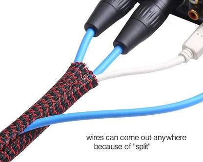 Alex Tech 10ft - 1 inch Cord Protector Wire Loom Tubing Cable Sleeve Split - Image 3
