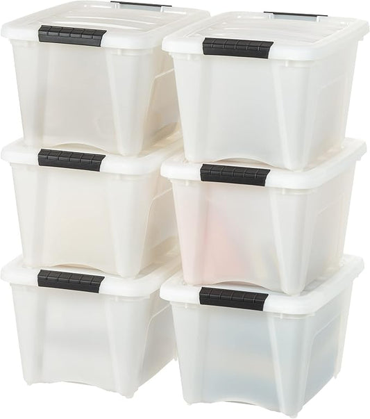 IRIS USA 19 Qt Stackable Plastic Storage Bins by Unknown