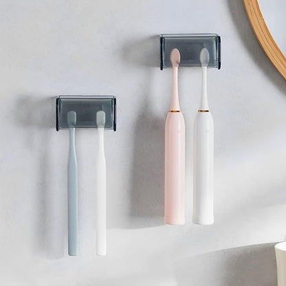 2 PCS Wall-Mounted Toothbrush Holder by HLGOLDLUO