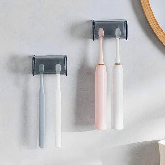 2 PCS Wall-Mounted Toothbrush Holder by HLGOLDLUO