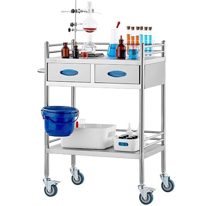 VEVOR Lab Serving Cart Utility Cart Stainless Steel Medical Cart - Image 10