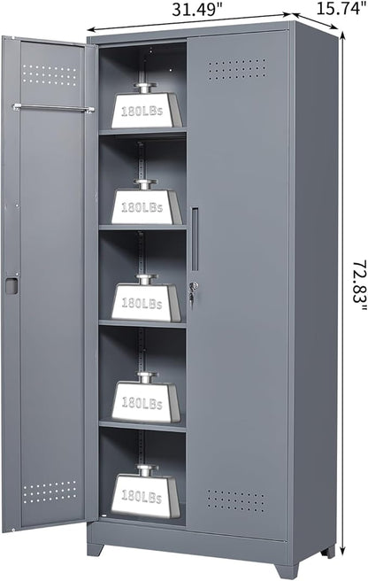 Metal Tool Storage Cabinet, Broom Closet - Image 3
