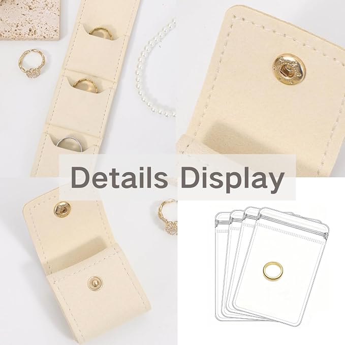 Mini Travel Jewelry Bag, Mini Jewelry Pouch, Protable travel Jewelry Storage - Image 6