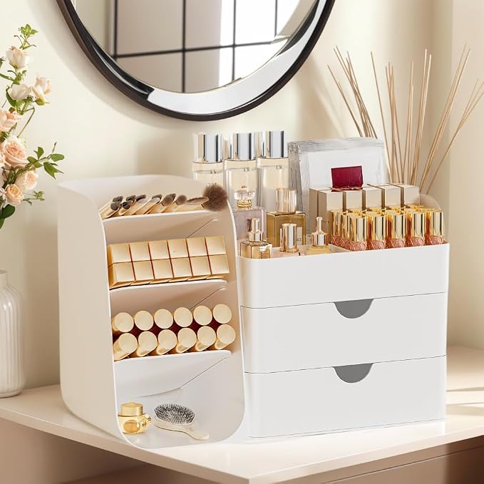 Makeup Organizer with 2 M Drawers & Brush Holders - Image 6