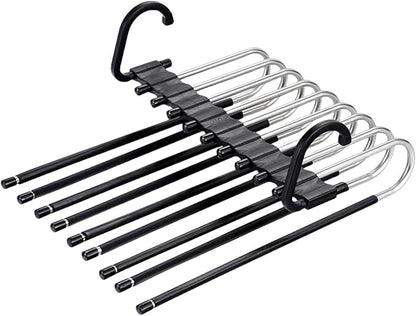 2Pack 9 Layers Foldable Pants Hangers Space Saving Trouser Hanger by trrcylp