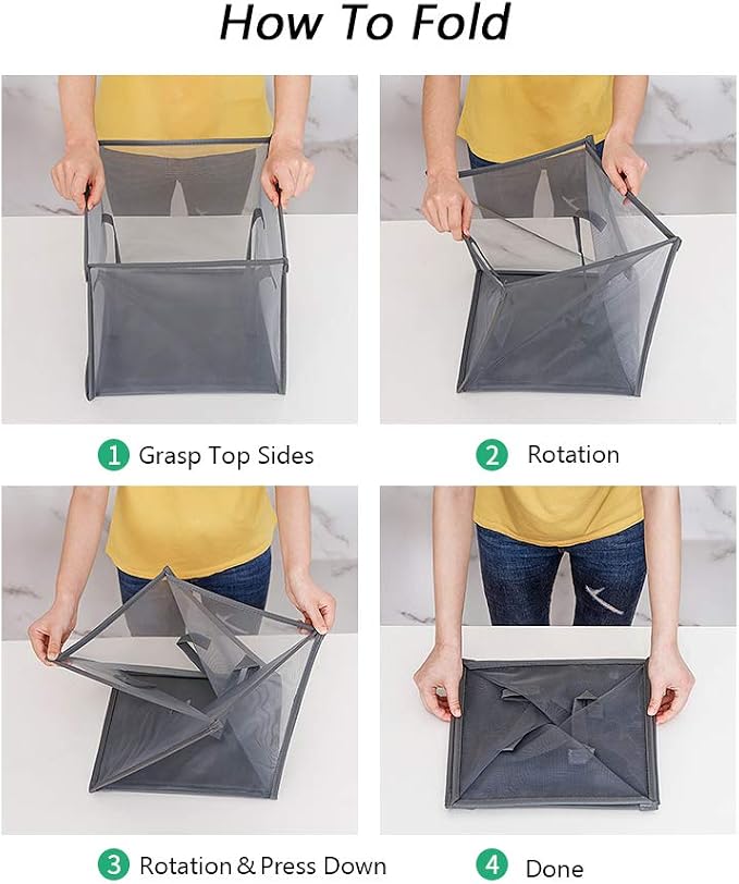 HONOMA Mesh Popup Laundry bags Hamper - Image 6