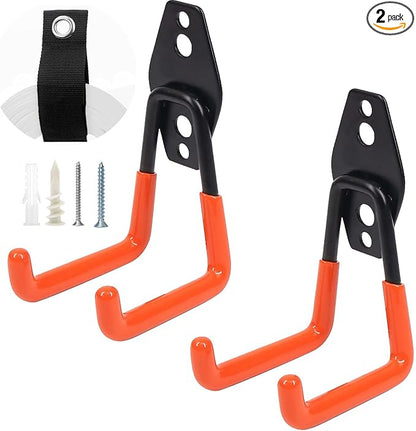 Heavy Duty Garage Storage Hooks, 2 Pack Utility Steel Garage Tool Organizer by Unknown
