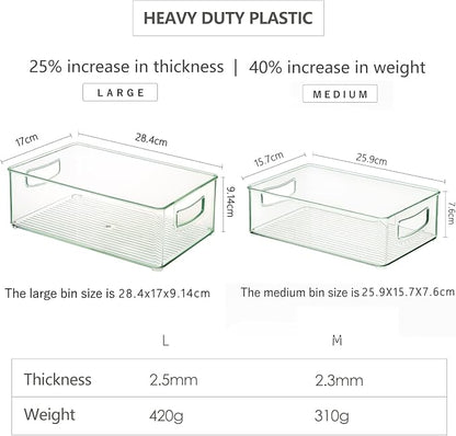 Hudgan Clear Storage Bins 8 Packs - Image 4