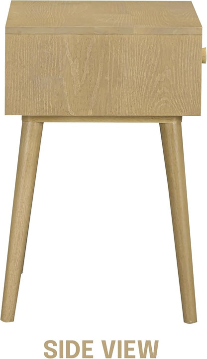NTC Lux Solid Wood Nightstand, Mid Century Modern Side Table Bedroom, Bedside - Image 4