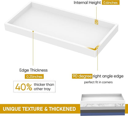 Bathroom Counter Tray, EG-SIPRO High-Grade Thickened Silicone Bathroom Vanity - Image 4