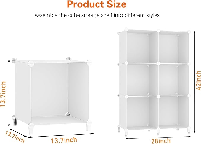 HOMIDEC XLarge Cube Storage Organizer, 13.7 Inch Closet Organizer Storage - Image 2