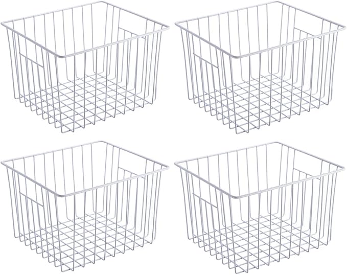 Slideep Freezer Baskets Storage Basket Organizers, Deep Wire Farmhouse Bins by WelcometotheSlideep