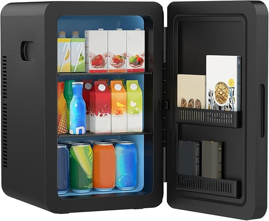 advwin 22L Mini Fridge for Bedroom, 30 Cans Portable Cooler & Warmer Compact by ADVWIN