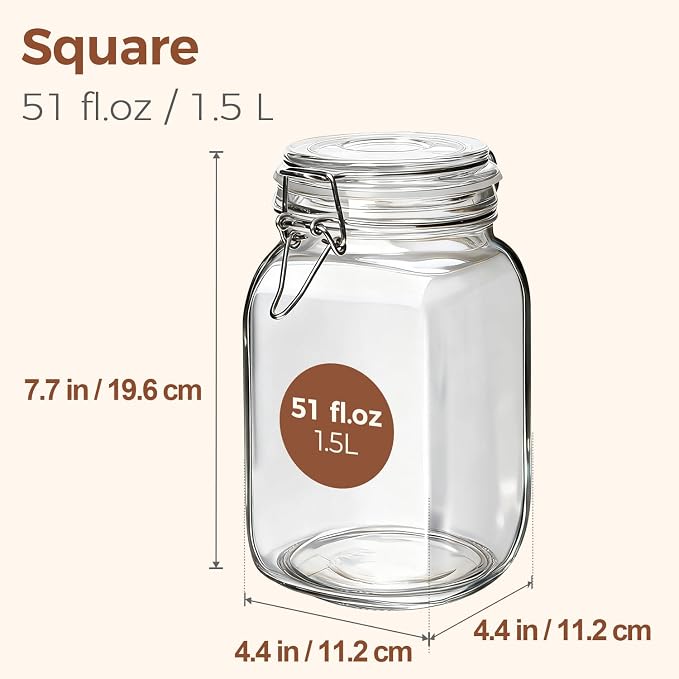 ComSaf Airtight Glass Canister Set of 3 - Image 2