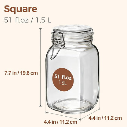 ComSaf Airtight Glass Canister Set of 3 - Image 2