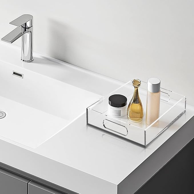 Acrylic Serving Tray with Handles - Image 7