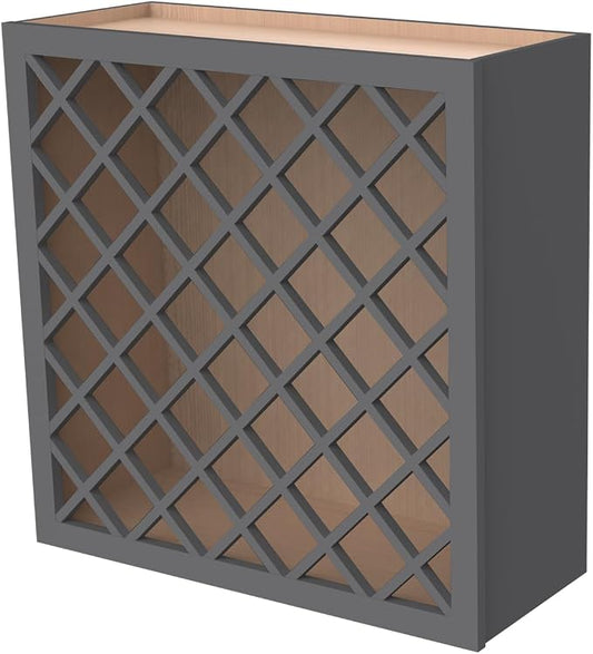 Solid Wood RTA Wine Bottle Rack Wall Cabinet by CozyHommie