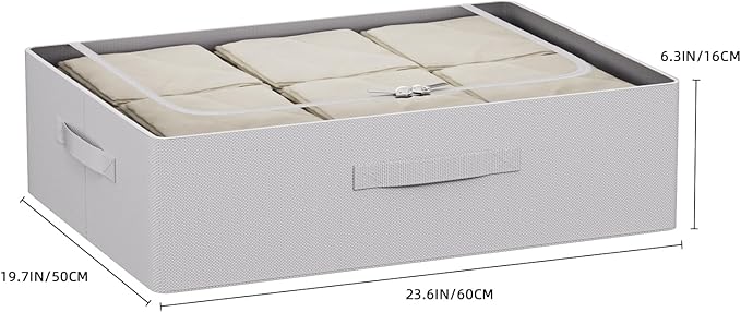 CYhom Under Bed Storage Bins Frame Storage Box Oxford Fabric Sturdy Underbed - Image 5