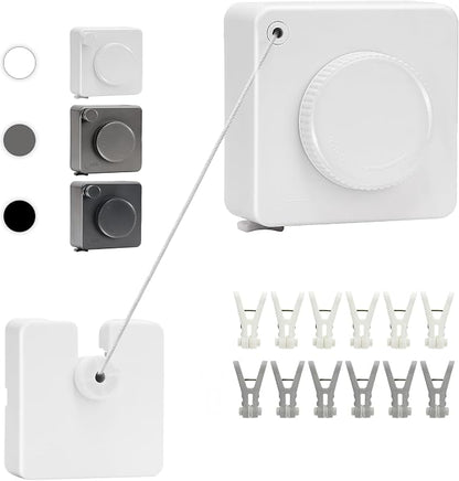 15.7Ft Retractable Clothesline Indoor an Anti-sag Retractable Clothesline by Unknown