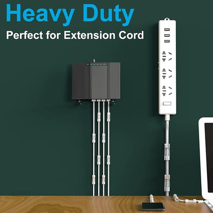 Wire Clips Black, Heavy Duty Extension Cord Clips - Image 2