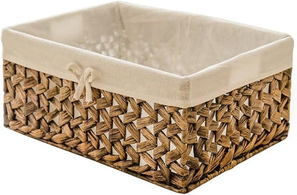 Rectangular Woven Seagrass Storage Bins by KINGWILLOW