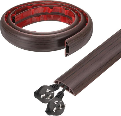 HARFINGTON 4ft Cord Cover Floor W0.6 x H0.33 Inner Channel PVC Hide Extension by HARFINGTON