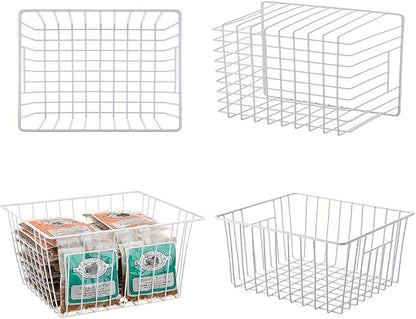 Freezer Wire Baskets Storage Organizer, Household Storage Metal Wire Bins - Image 2