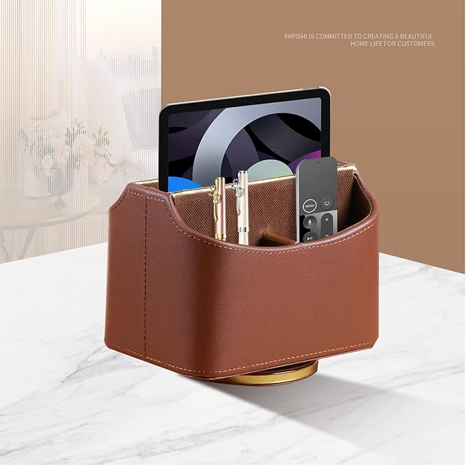 YAPISHI Remote Control Holder, Swivel Desk Organizer and Accessories Decorations - Image 5