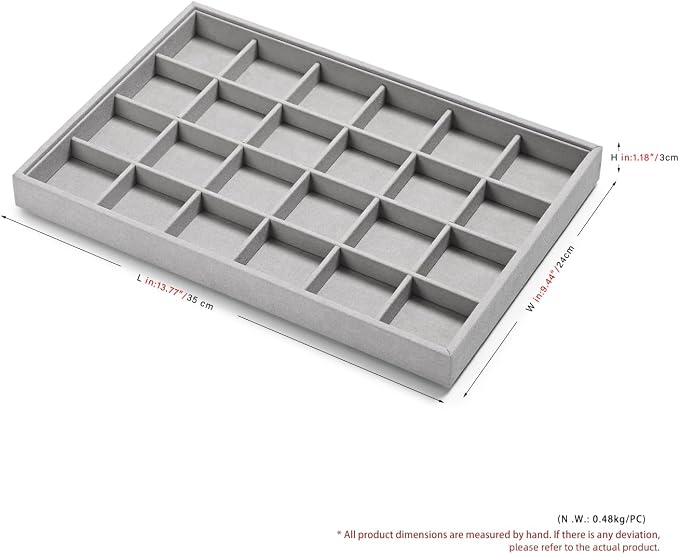 24 Grids Jewelry Tray Earring Organizer Tray Ring Earrings Holder Jewelry - Image 7