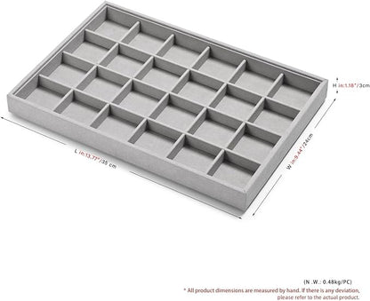 24 Grids Jewelry Tray Earring Organizer Tray Ring Earrings Holder Jewelry - Image 7