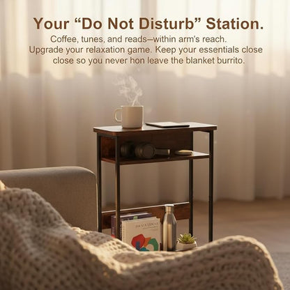 Narrow Side Table, 3-Tier Slim End Table - Image 4