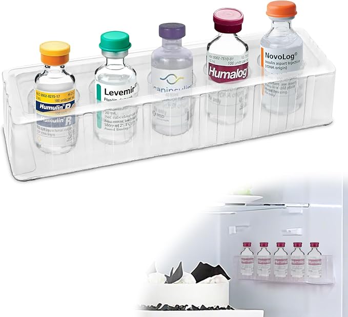 Leng Ke Insulin Refrigerator Storage Caddy - 10ml Peptide Vial Protective Holder by Lengke