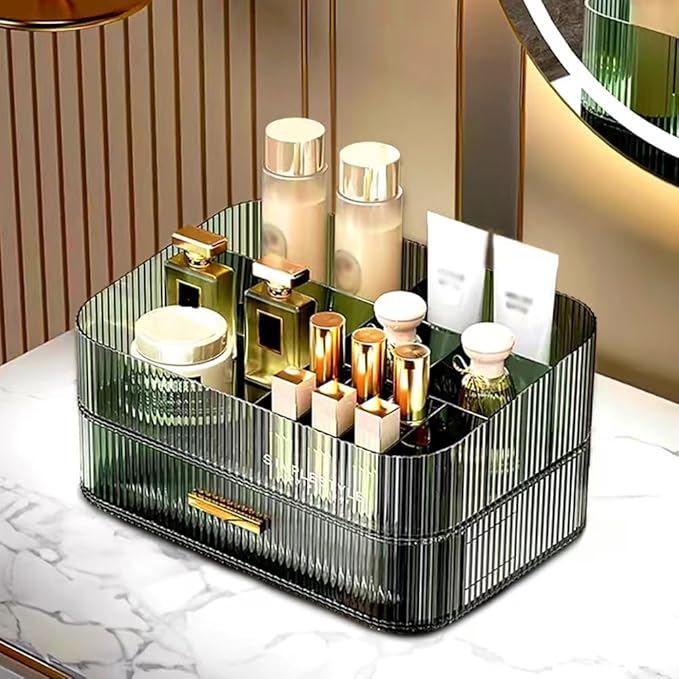 MIUOPUR Makeup Organizer with Stackable Drawers, Bathroom Vanity Organizers and - Image 2