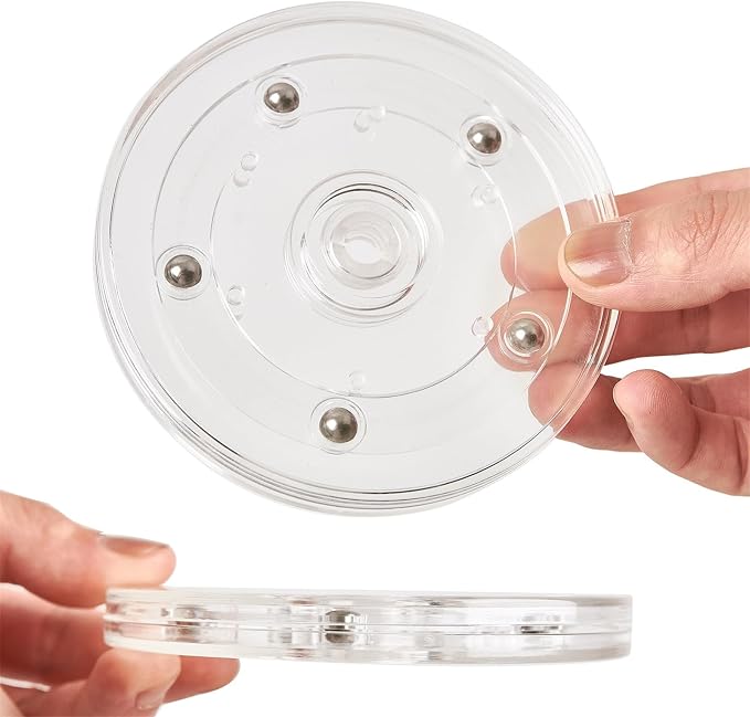 4 inch Small Lazy Susan Turntable Acrylic Ball Bearing Rotating Tray - Image 3