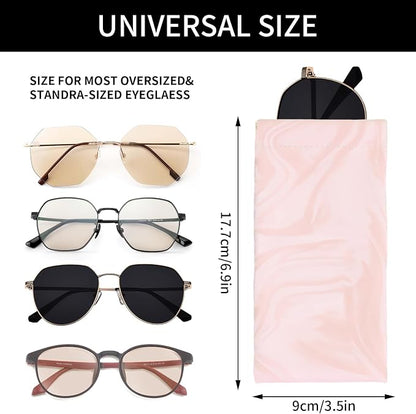 Double Eyeglass Case Soft Dual Glasses Case - Image 2