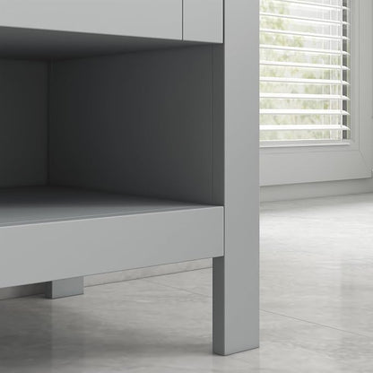 Kleankin Pedestal Sink Storage Cabinet, Under Sink Bathroom Vanity - Image 9