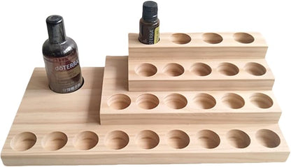 Wooden Essential Oil Rack 4 Tier Essential Oil Holder Shelves by LONG+TAO