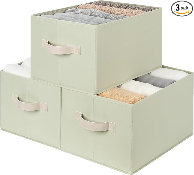 StorageWorks Storage Baskets for Shelves, Foldable Fabric Closet Storage Bins by StorageWorks