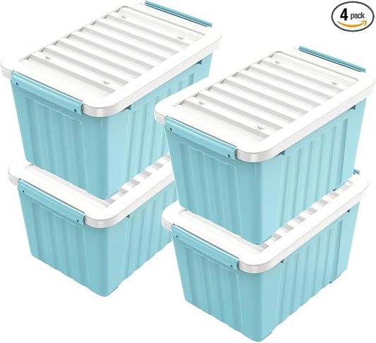 Nazhura 97 Quart Plastic Storage Bin, Large Storage Container, 97 Qt-4 Pack by NazhuraGoodCompanionAtHome
