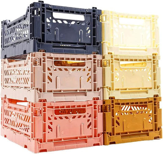 Collapsible Storage Box, Foldable Crate Organizer Bin by LunaCrates