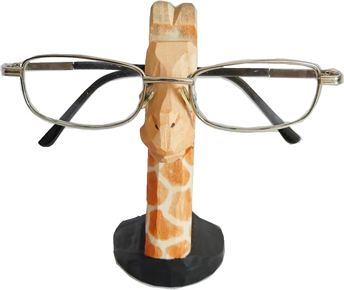 Red Dollar Handmade Wood Carved Animal Eyeglass Holder, Cute Sunglasses Display - Image 2