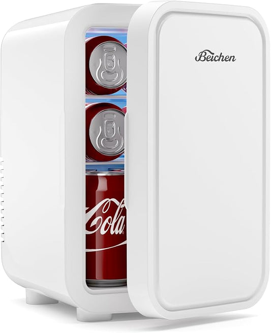 Mini Fridge, 6 Liter / 8 Can Small Fridge by BEICHEN